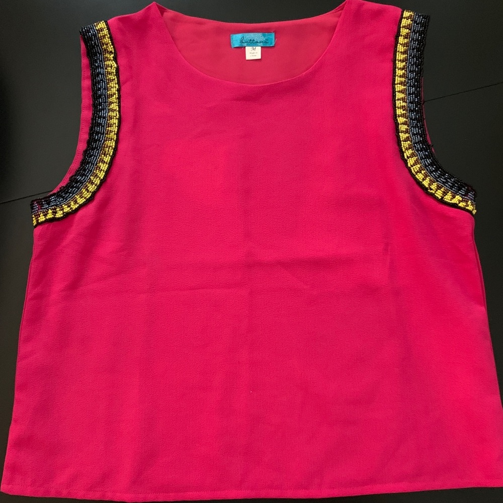 Francesca’s pink tank top blouse size medium.